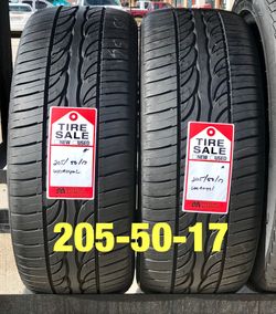 2 used tires 205/50/17 Uniroyal