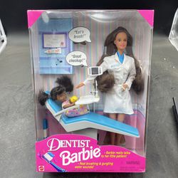 1997 Barbie Dentist Brunette with African American Girl Patient Doll Set NIB! 