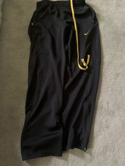 Vintage Nike Fit DRY Track Pants - Black & Yellow - Size M