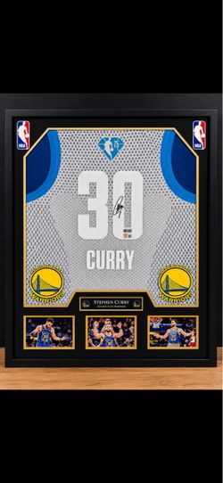Stephen Curry Signed Framed 75th year All Star Jersey