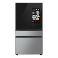 Samsung Bespoke 29 cu. ft. Standard Depth 4-Door French Door Refrigerator in Charcoal Glass Top with Family Hub $1400