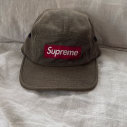 Supreme Washed Canvas Camp Cap (FW19) Olive