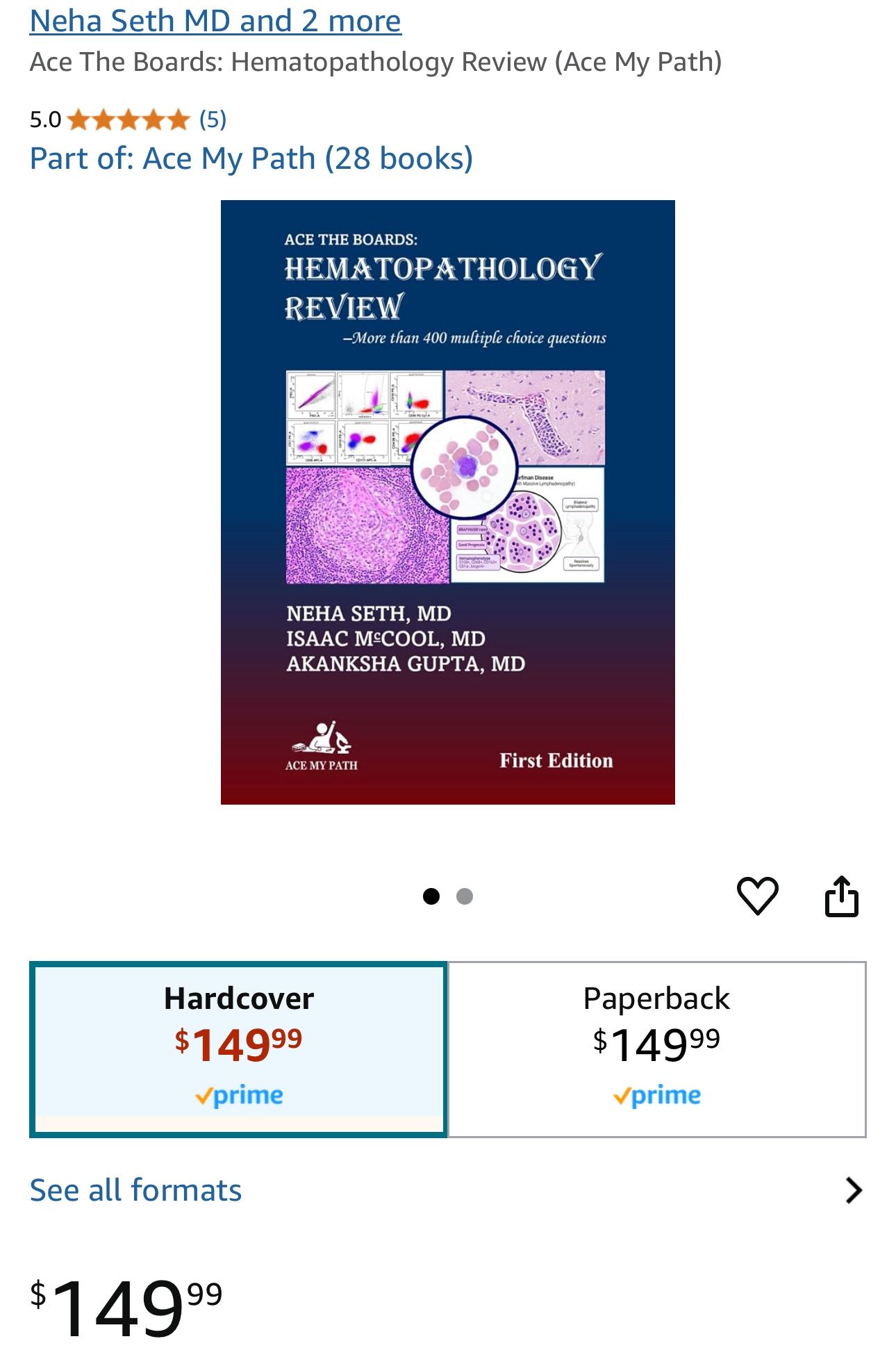 Neha Seth MD and 2 more Ace The Boards: Hematopathology Review (Ace My Path)
