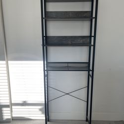 Industrial Storage Shelf / Organizer w/ Wood Shelves + Free Bins