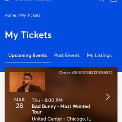 Bad Bunny Lower Level Tickets 3/28
