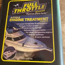Full Throttle 4 Cycle Engine Treatment And Marine Oil System Cleaner