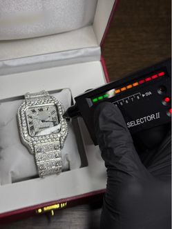 Men’s Roman Dial Luxury automatic watch VVS Moissanite