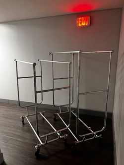 Clothing rack duty heavy double. $120 each