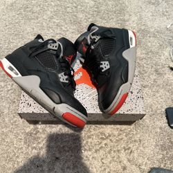 Jordan 4 Bred Size 4y 