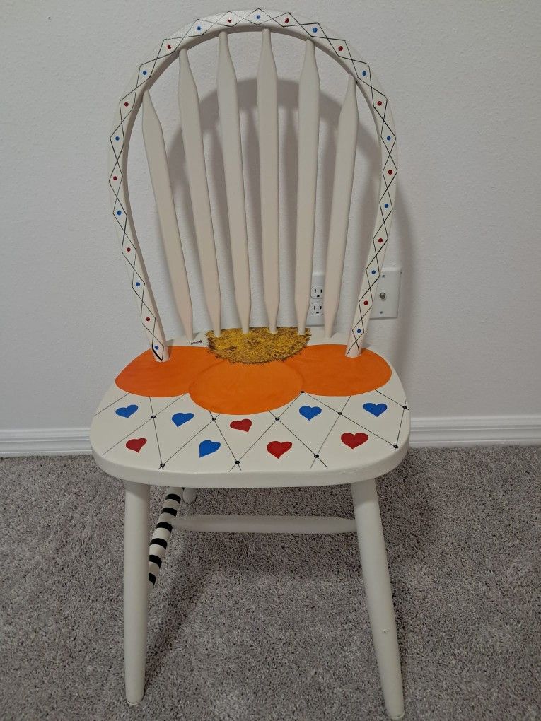 Artistic Chair Painted Manually 