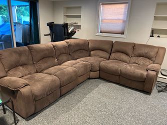 raymour and flanigan - gently used microfiber modular sectional