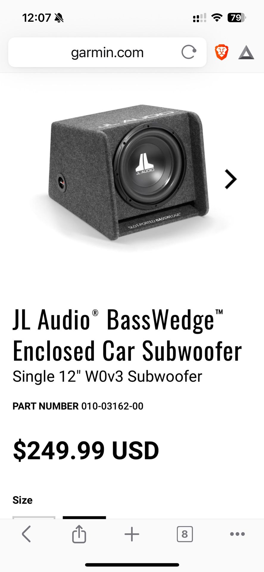 JL Audio 12” Subwoofer