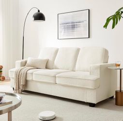 Couches for Living Room, 82” Spacious Deep Seat Sofa for Living Room/Bedroom/Office/Apartment, Sofa Bed for Small Spaces, Detachable Futon Couch Cover