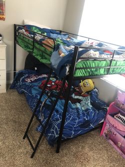 Black bunk bed