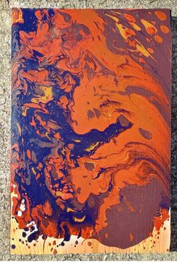 Abstract Original Painting 27" x 14" *50.00 Firm* Home Decor Artwork