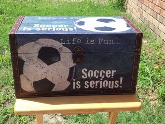 Brand new Soccer Locker trunk for the soccer lover
