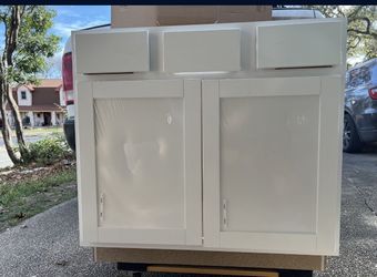 Vanity Sink Cabinet 36” Wide 21” Deep 34.5” High