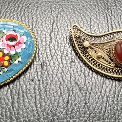 Mid-Century Brooches Or Pins