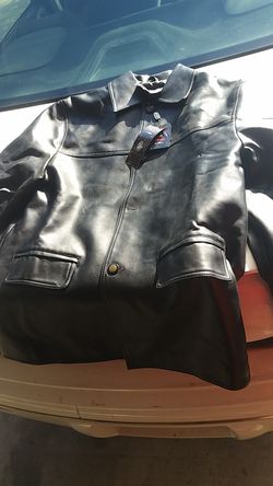 Leather jacket.