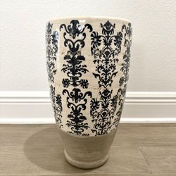 Pottery Barn Lilian Hand Painted ceramic vase