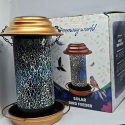 Solar Bird-Feeder for Outside Hanging 
