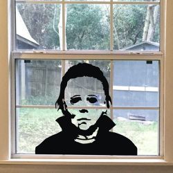 Brand New Halloween Holiday Decals Michael Myers Horror Living Room Sticker Funny Door Window Mirror Vinyl Art