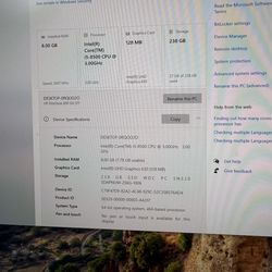 HP EliteDesk 800 G4 SFF i5-8500 8gb/250gb SSD win10