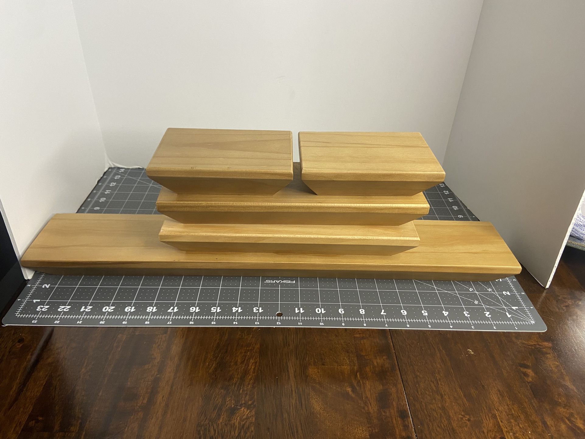 Five Piece Wooden Shelf Set