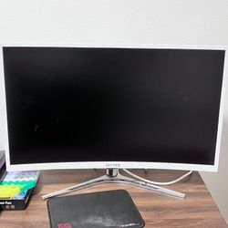 VIOTEK NB27C 27” Ultra-Thin Curved LED Monitor White