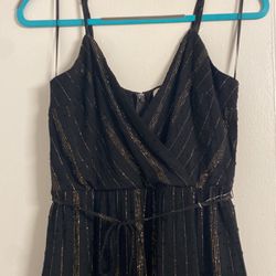 Francesca’s Blue Rain black/gold mini dress
