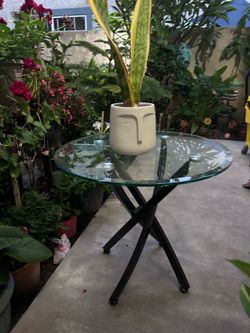 Glass side table or center table