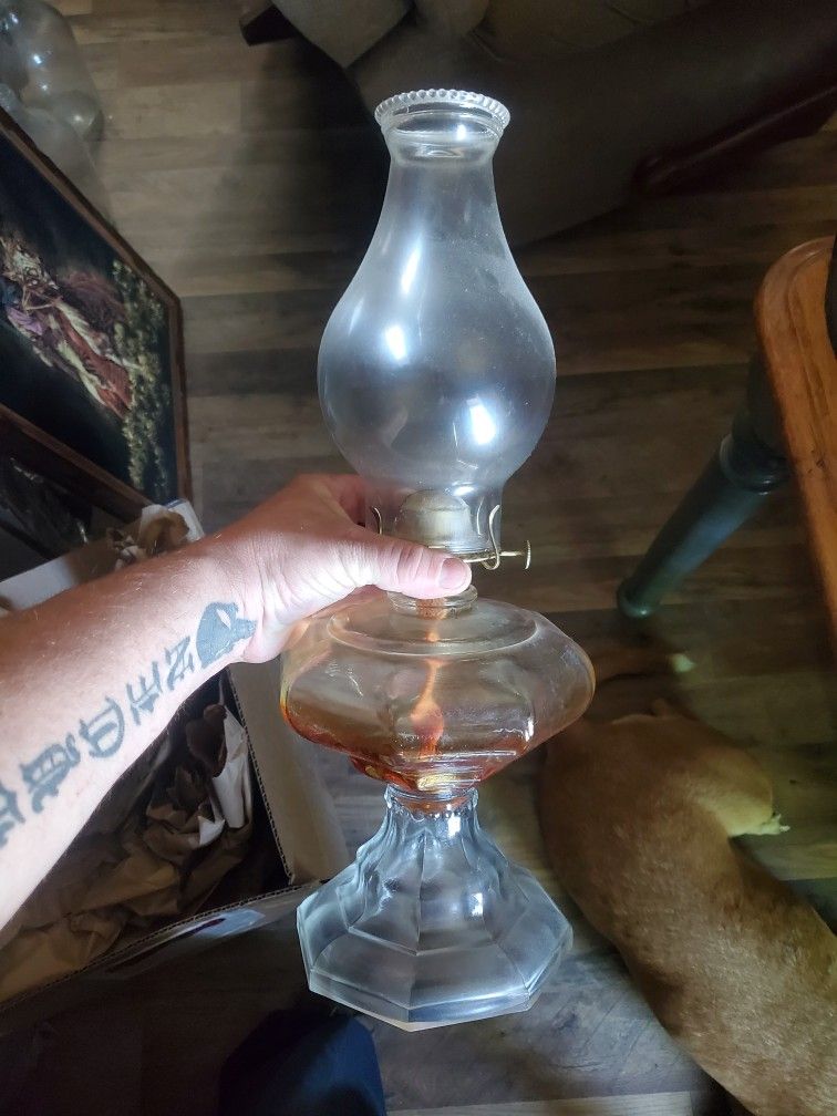 Vintage Kerosene Oil Table Lamp