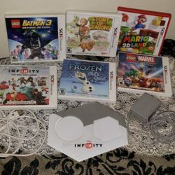 NINTENDO 3DS VIDEO GAME CARTRIDGE CHARGER DISNEY INFINITY STORY OF SEASONS SUPER MARIO 3D LAND FROZEN OLAF