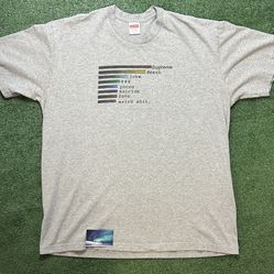 Supreme chart heather grey tee
