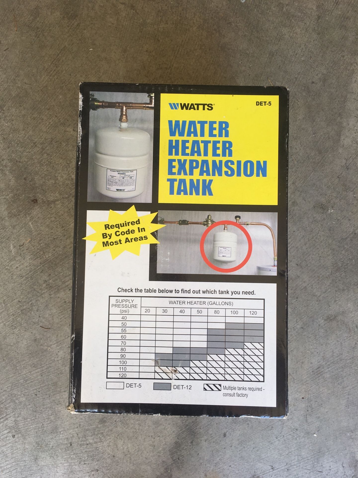 Watts water heater expansion tank DET-5