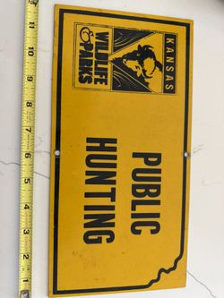 Vintage, 2 Sided Kansas Wildlife And Parks Sign