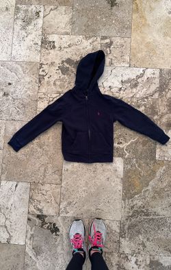 Navy Polo Kids Hoodie Size 8