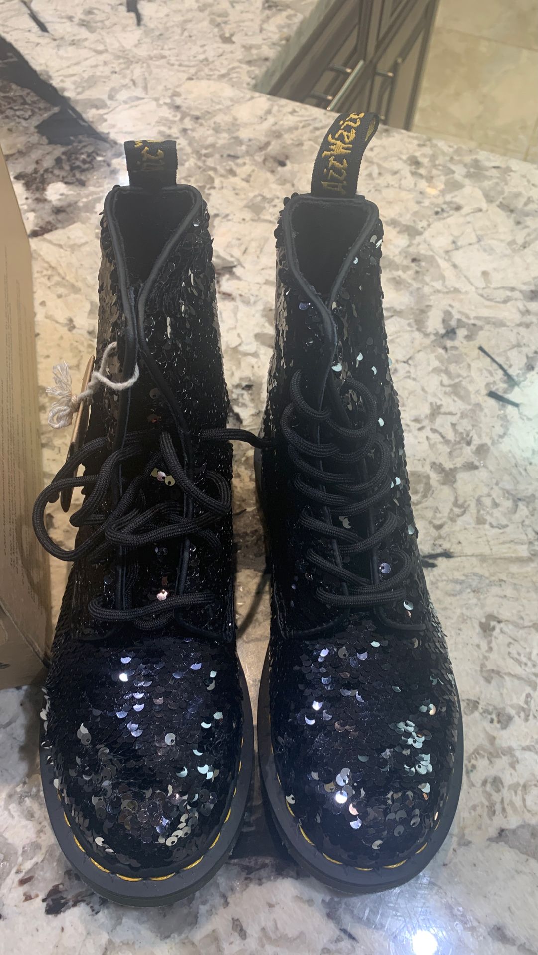 Dr. Marten’s Air Wair Pascal Sequin Black Sz 6