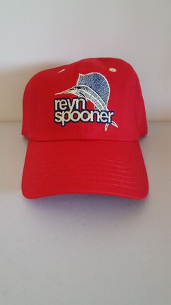 Reyn Spooner Mens Trophy Fish Cap Embroidered Cotton Hat Low