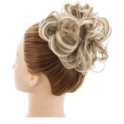 Hair Bun, Curly Messy Bun Hair Piece Scrunchies Synthetic Pony Tail Extensions (16H613)
