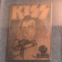 KISS Gene Simmons Limited Edition Mini Gold Collectible Card Production Proof number 3