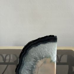 💎 Beautiful Natural Agate Geode Bookend (Brazil)