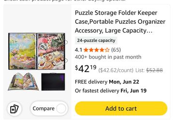 Jigsaw puzzle binder