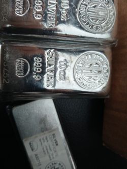 Silver .999 10 Oz Bars 