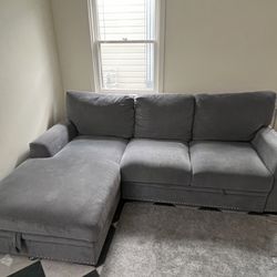 Sofa Sectional With Storage & Can Make Full Bed