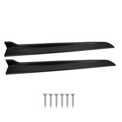 Brand New 2PCS Universal 42" Bumper Side Skirt Extension Splitters Carbon Fiber Look