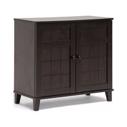 Dark drown storage cabinet/shoe stand