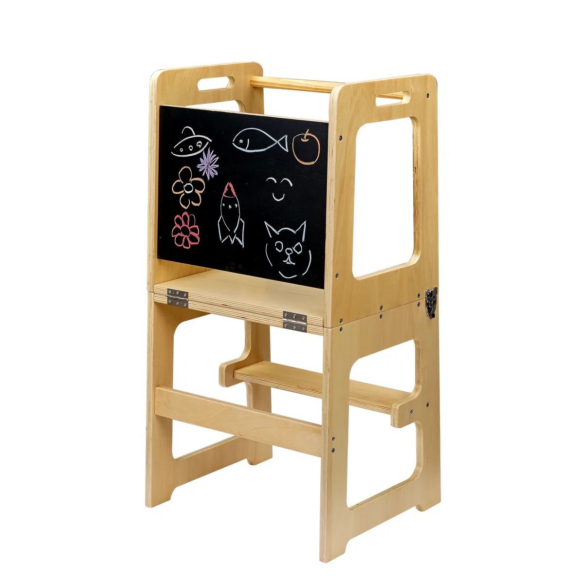 3 In 1 Montessori Toddler Tower Table And Drawing Board