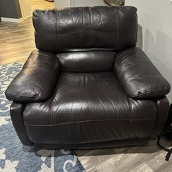 Brown Leather Recliner