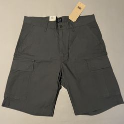 Levi’s Men’s Carrier Cargo Shorts Charcoal Grey Brand New DS